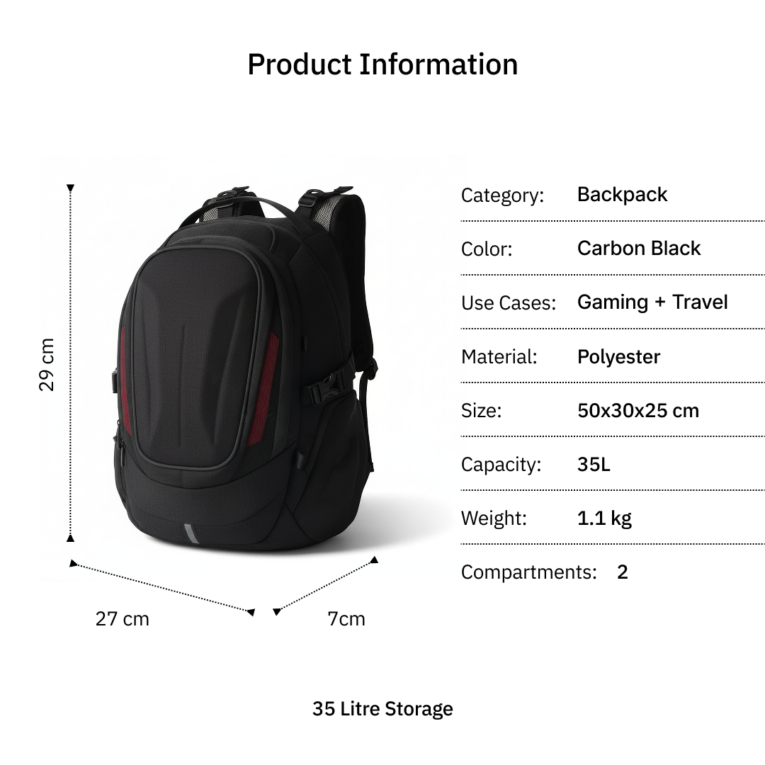 ACE Gaming Backpack specifications