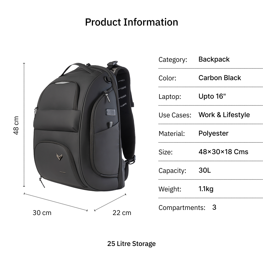 Alpha - Laptop backpack specifications