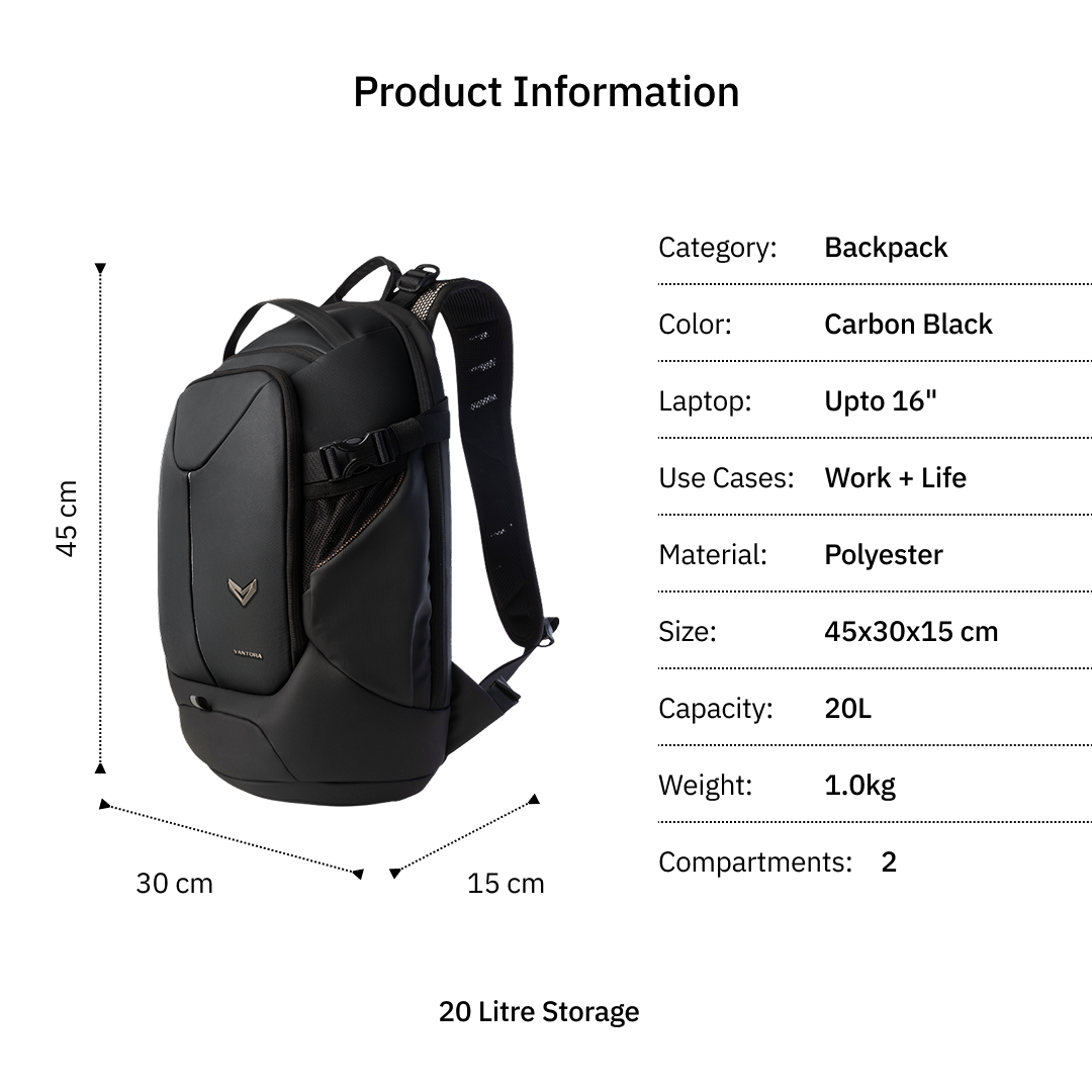 VELAR Backpack specifications