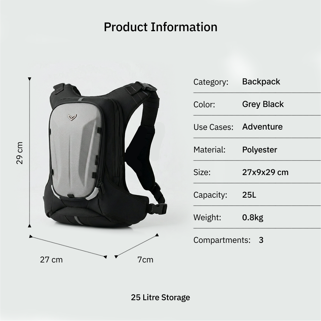 Prime Hydration Backpack 25L specifications